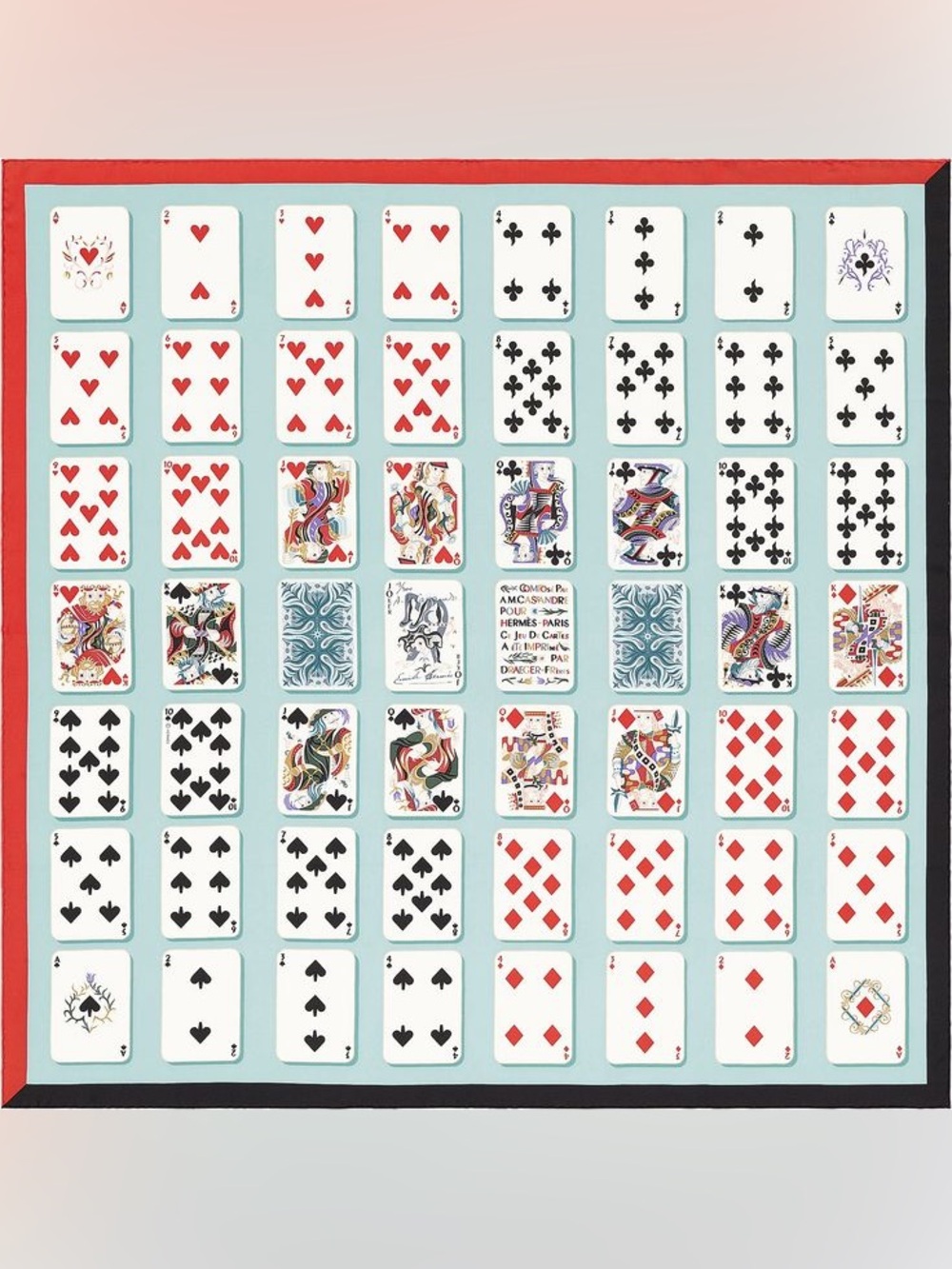 Hermes Jeu de Carte Scarf 90